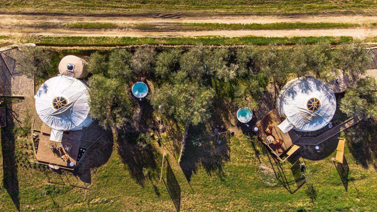 2 CUORI E 1 YURTA Glamping in Tuscany Asciano Bagian luar foto